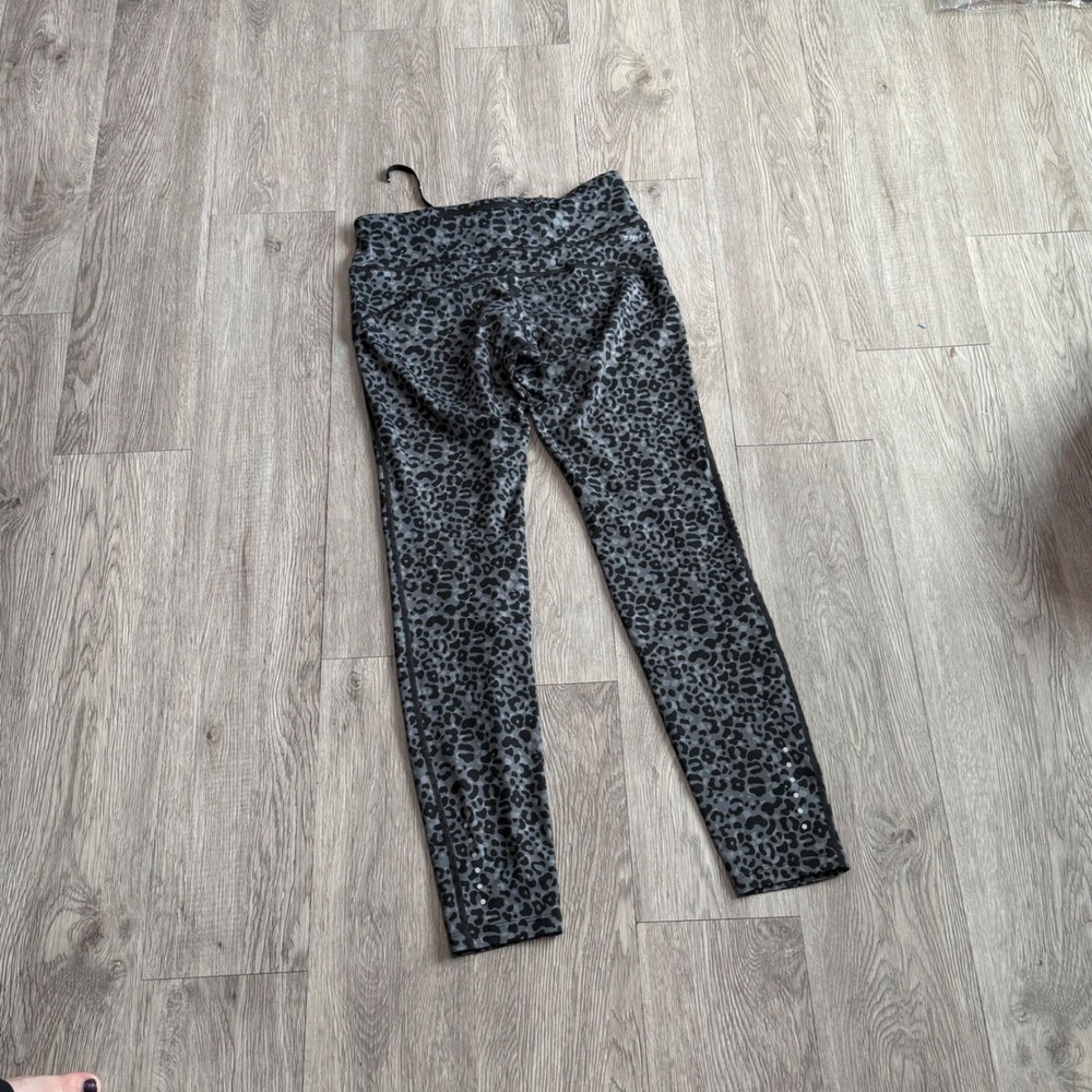 Nike Dri-FIT Leopard Print‎ Running Leggings Grey Black Small 839967-010 - Picture 5 of 8